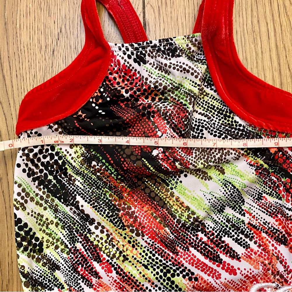 GK Gymnastics Leotard Child Medium Red Dots - Picture 4 of 5